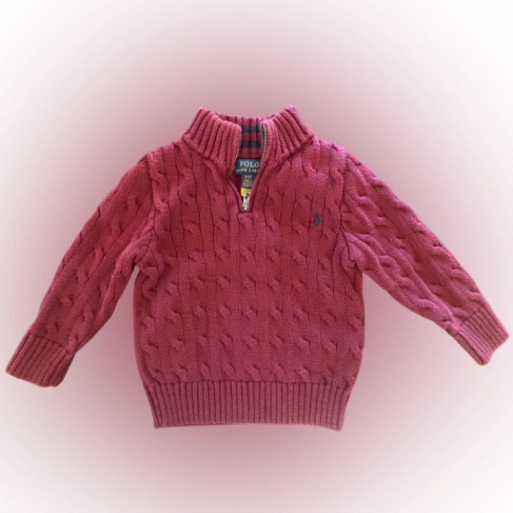 Polo Ralph Lauren Boys' Cable-Knit Cotton Quarter-Zip Sweater